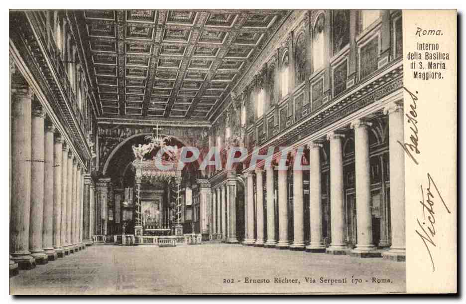CPA Roma Interno Della Basilica di S Maria Maggiore 