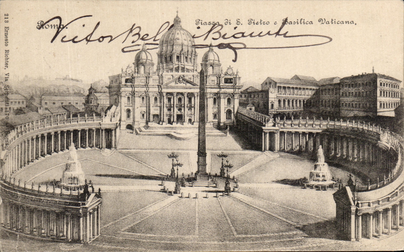 CPA Roma Piassa di S pietro Basillica Vaticana