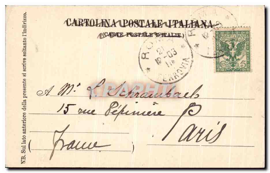 CPA Roma Piassa di S pietro Basillica Vaticana — Rückseite