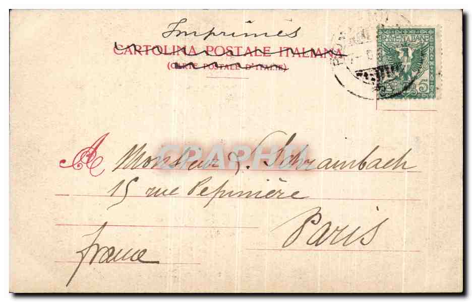 CPA Siena Piazza Vitt Eman Palazzo Sansedoni  — Rückseite