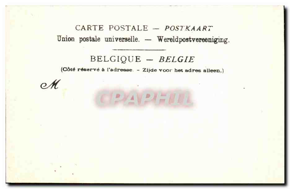 CPA Bruges L Hotel De Ville — Rückseite