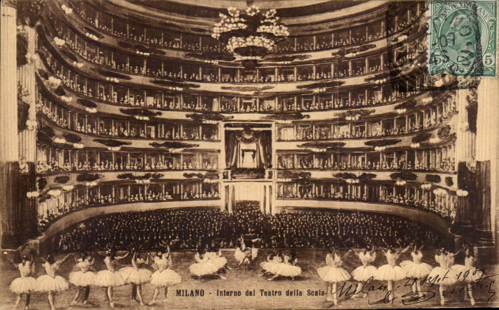 CPA Milano Interno del Testro della Scala Danse