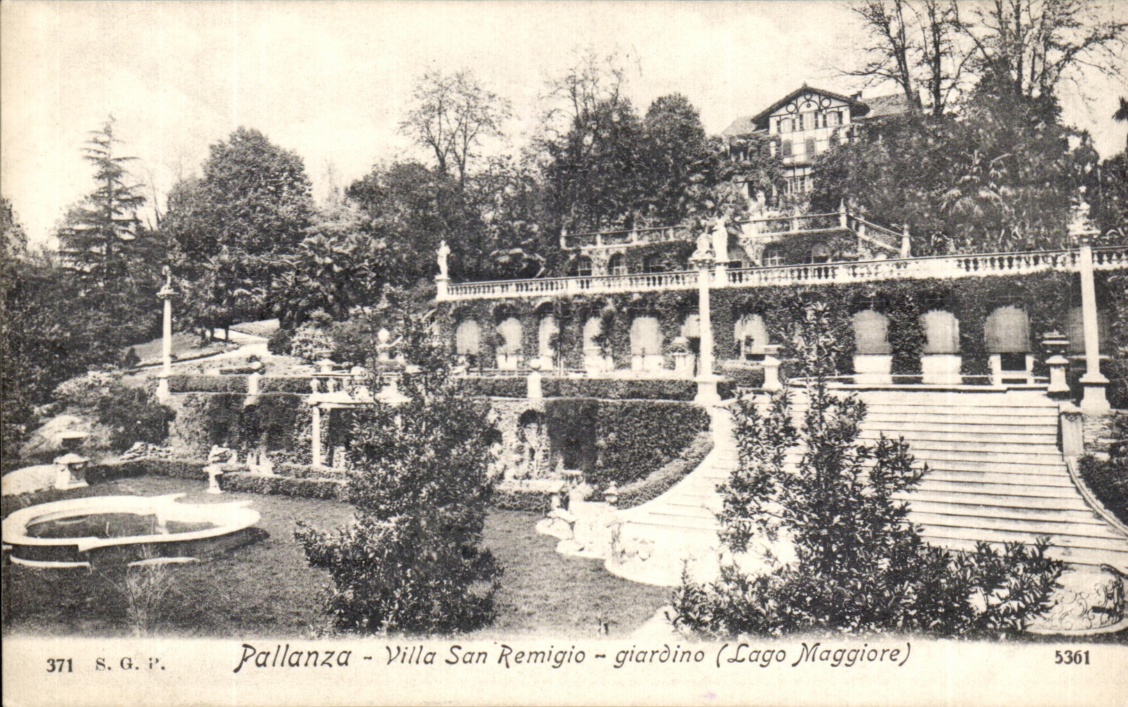 CPA Pallanza Villa San Remigio Giardino Lago Maggiore