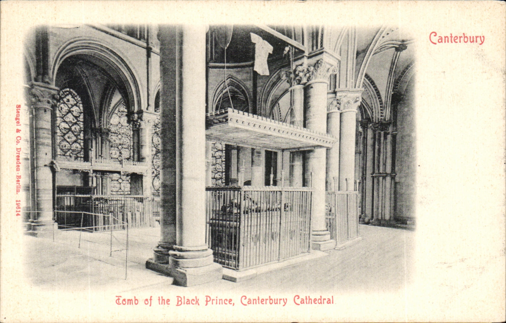 CPA Canterbury Tomb Of The Black Prince Canterbury Cathedral