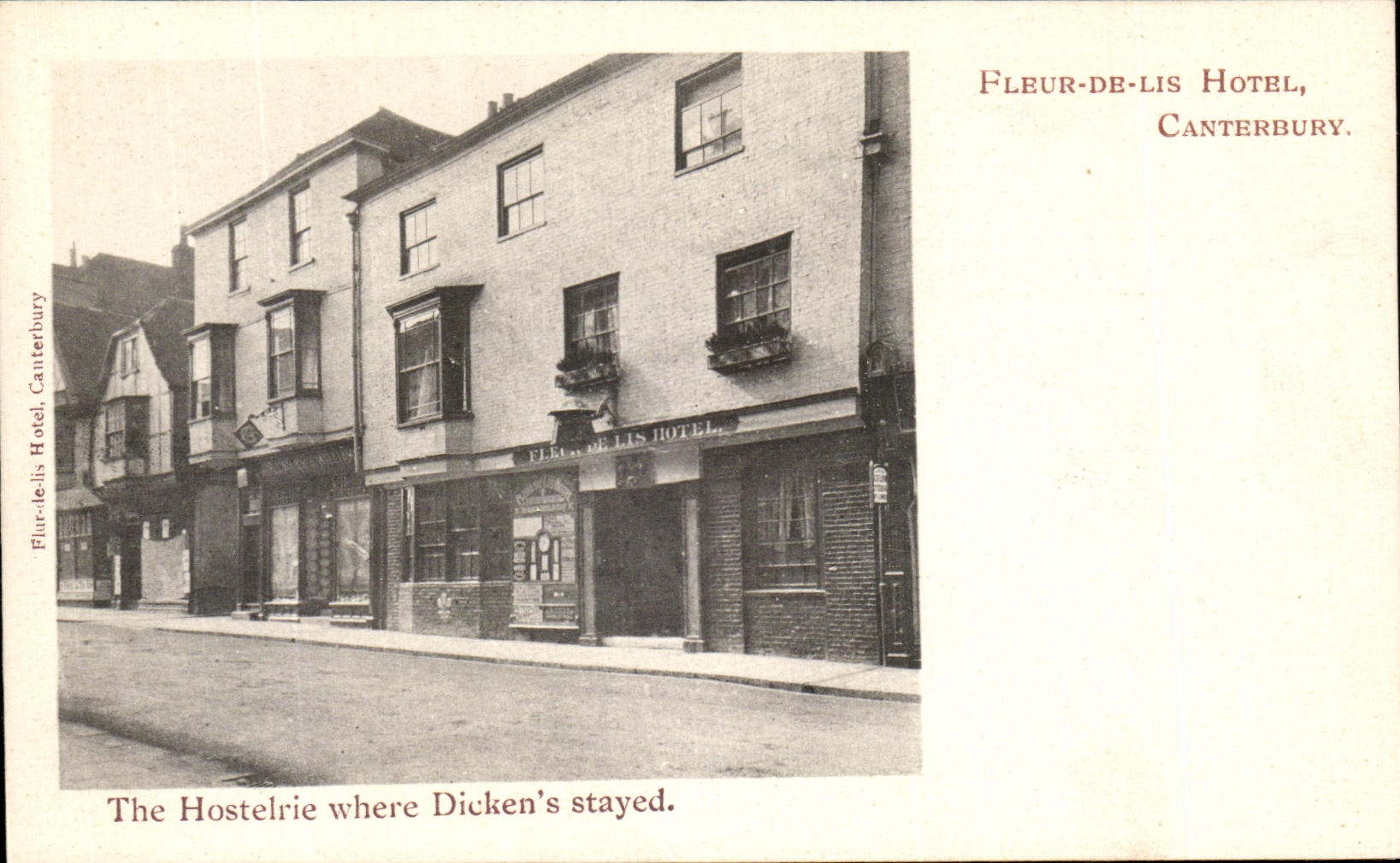CPA Canterbury The Hostelrie Where Dicken s Stayed Fleur de Lis Hotel
