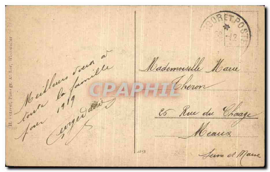 CPA Winnweller Turnhelle z z Verenislazarett — Back