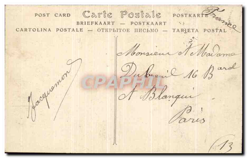 CPA Fuenterrabia Hendaya Vista Generale — Verso