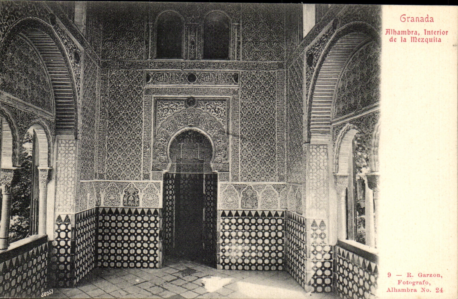 CPA Granada Alhambra Interior de la Mezquita