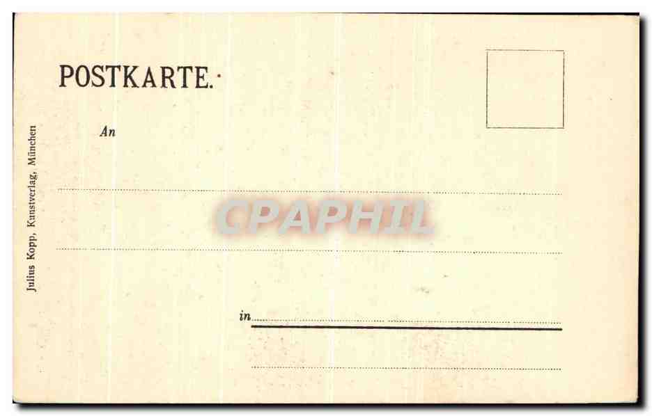 CPA Herrenchiemse Schlafzimmer — Rückseite