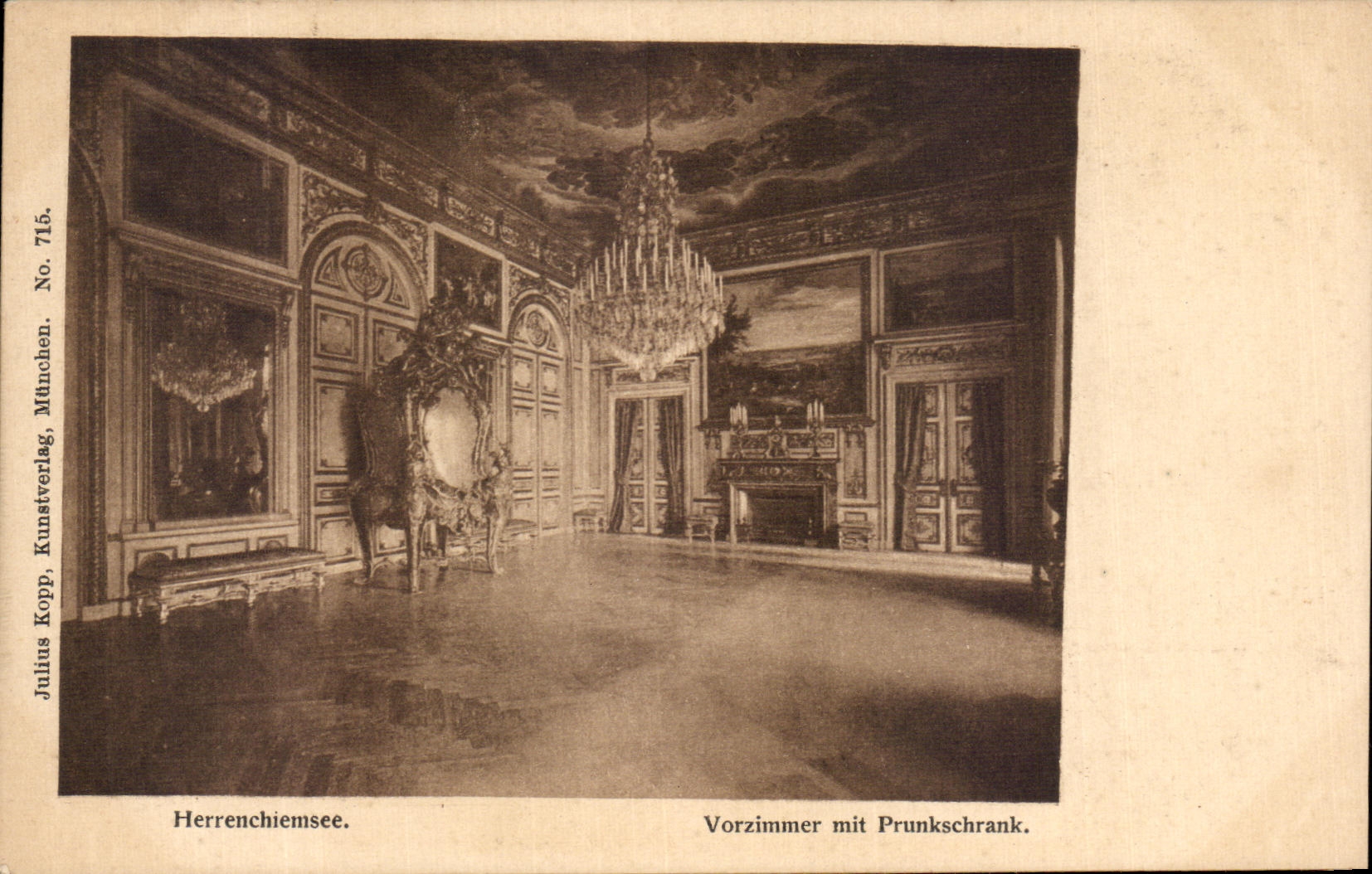 CPA Herrenchiemse Vorzimmer Mit Prunkschrank 
