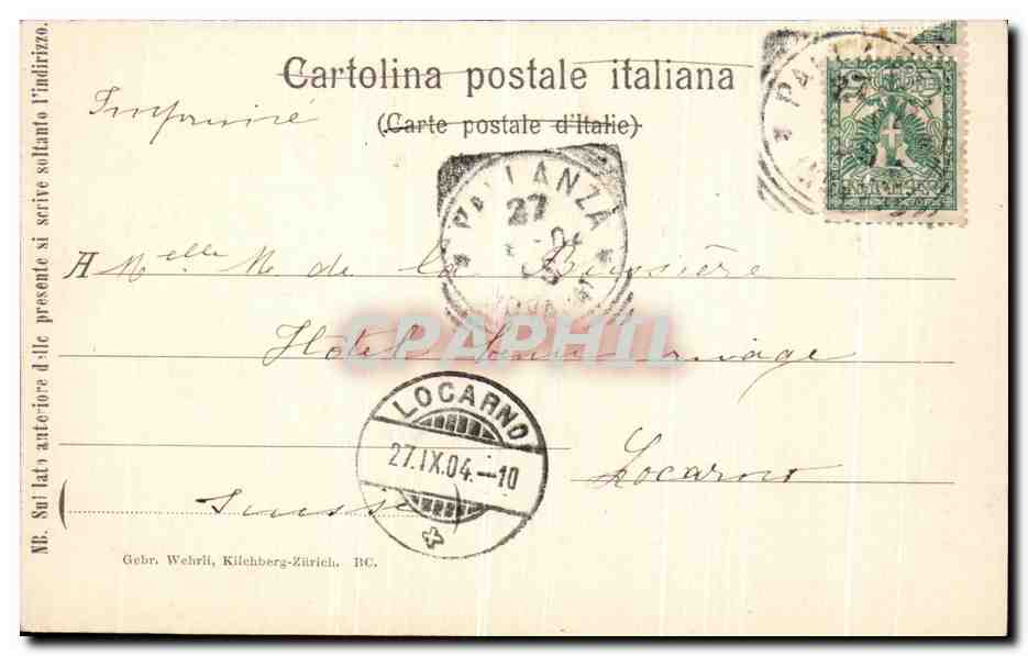 CPA Milano Duoma — Verso