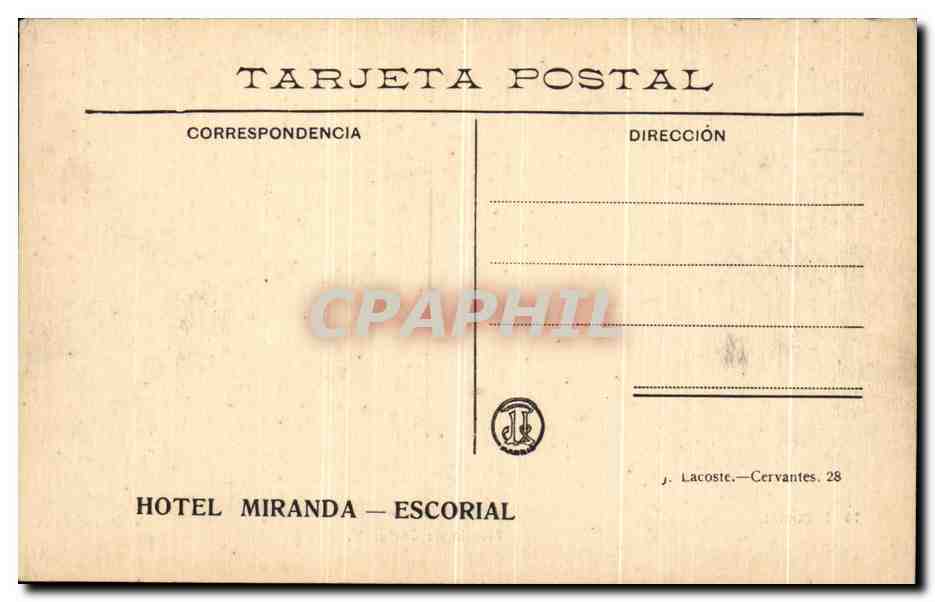 CPA Escoral Momia De Carlos V  — Back