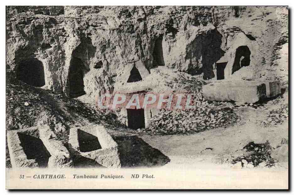 CPA Carthage Tombeaux Puniques Tunisie