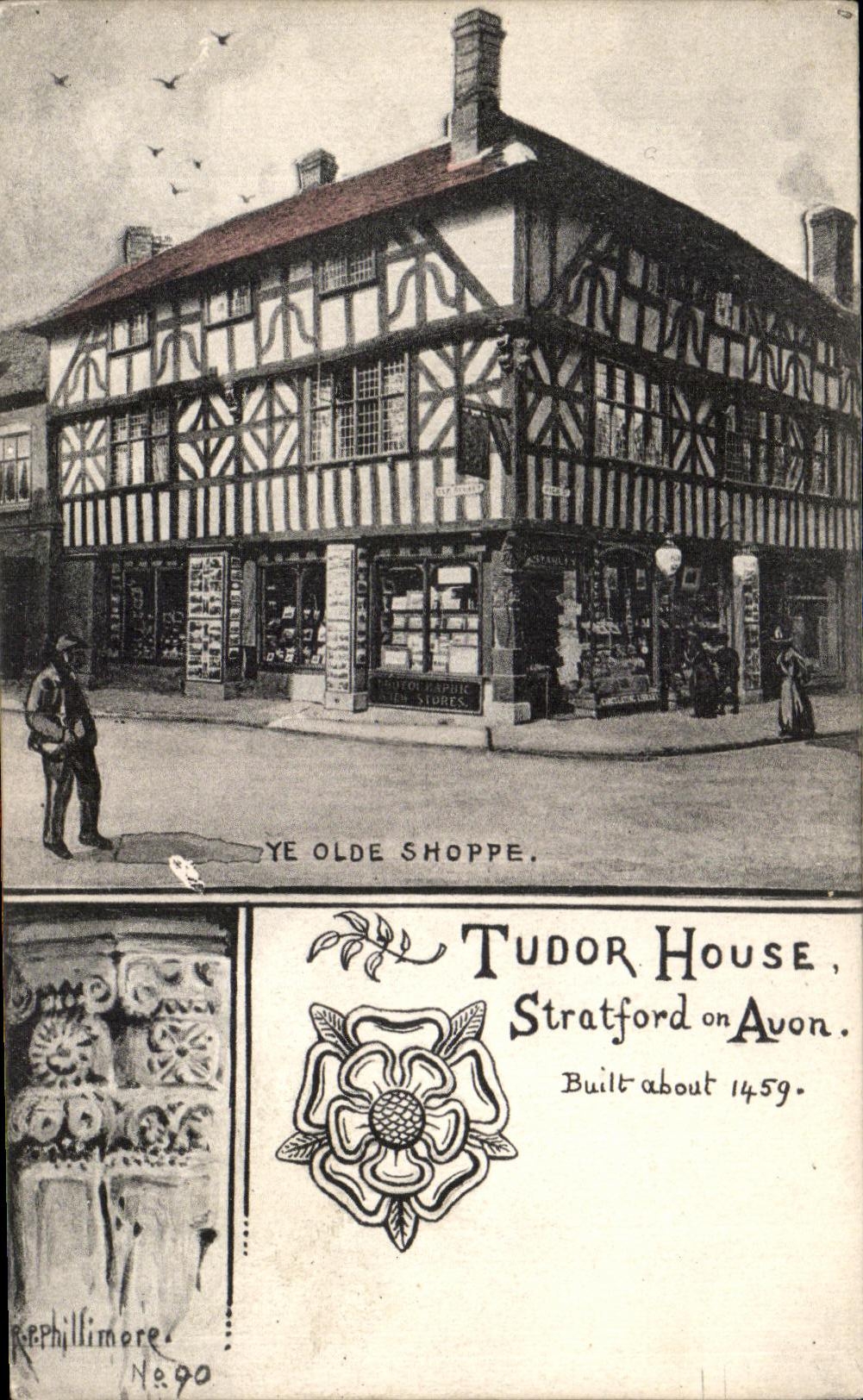 CPA Ye Olde Shoppe Tudor House Stratford on Avon 