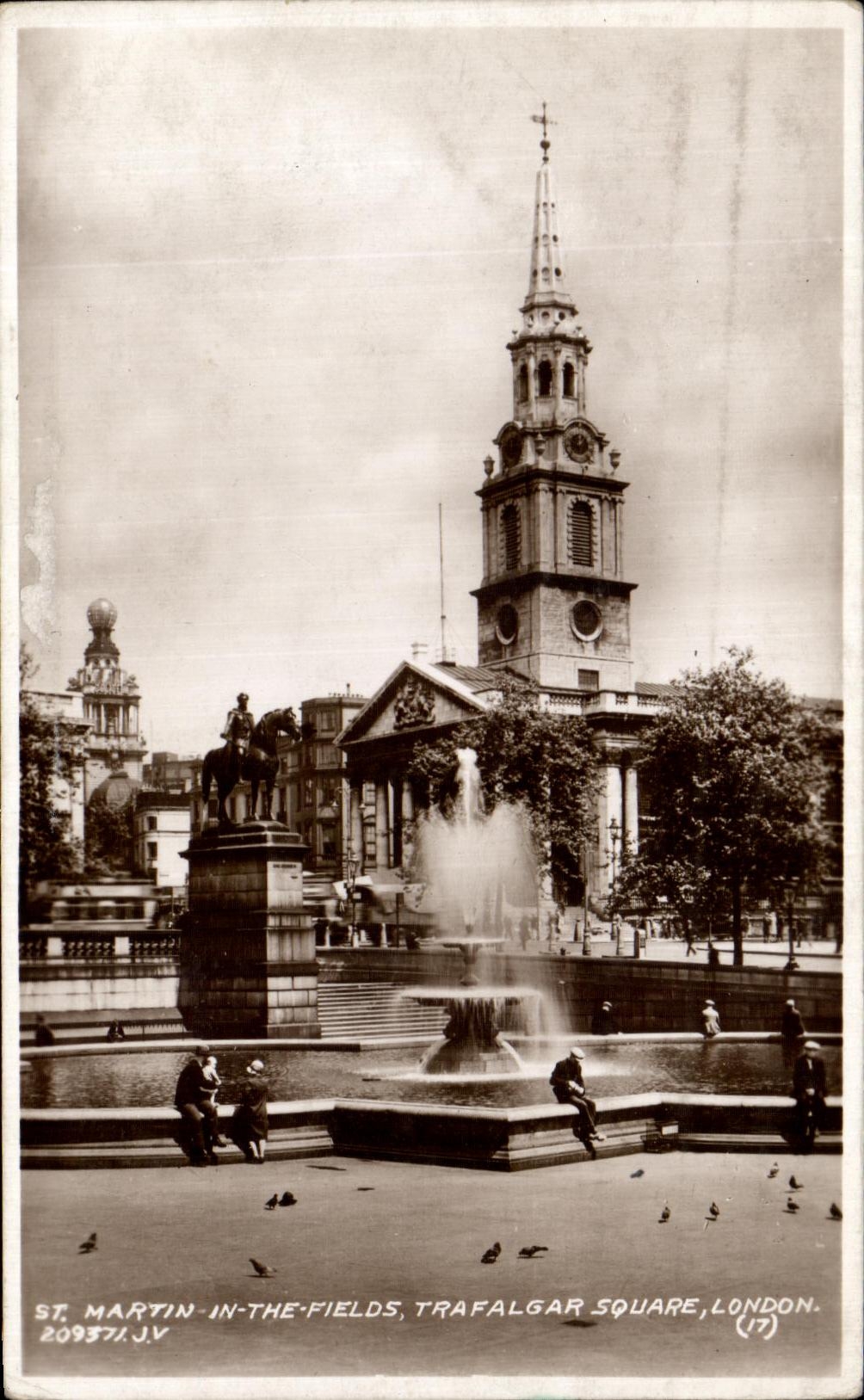 CPA St Martin In The Fields Trafalgar Square London