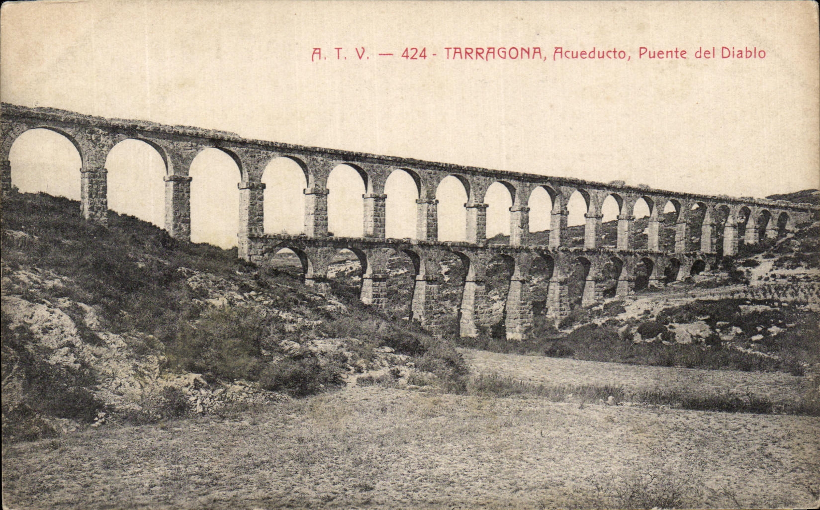 CPA Tarragona Acueducto Puente del Diabio
