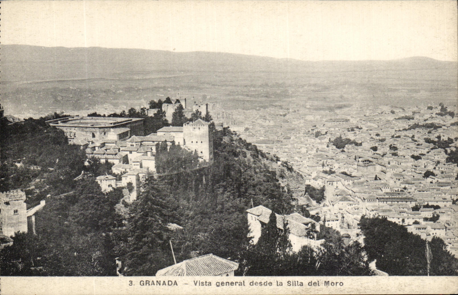 CPA Granada Vista General desde La Silla Del Moro