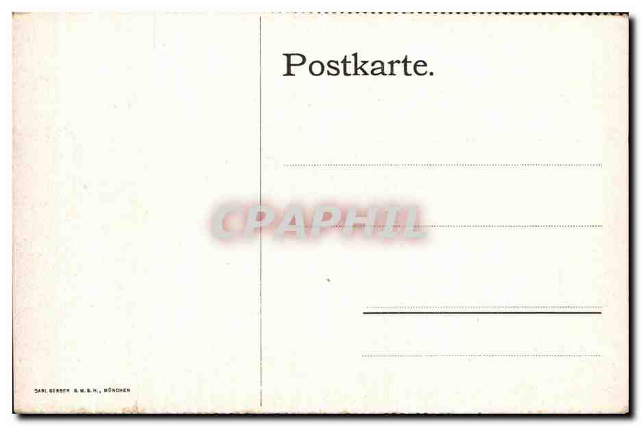 CPA Munchen Rathausturm und Frauenkirche — Rückseite