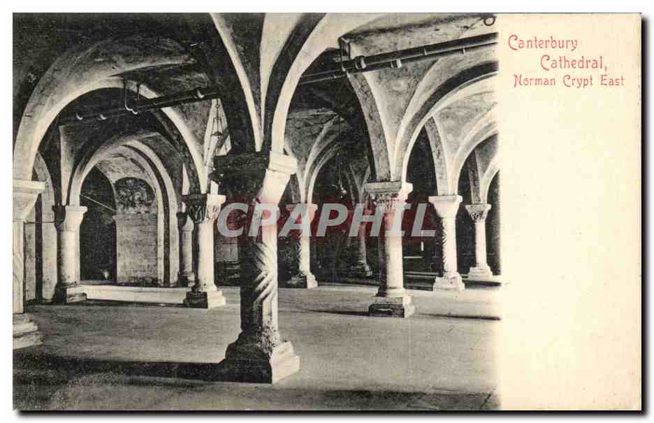 CPA The Canterbury Cathedral Norman Crypt East