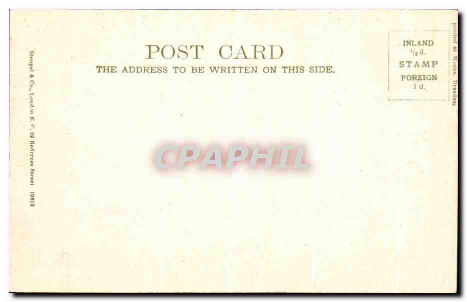 CPA The Canterbury Cathedral Norman Crypt East — Rückseite