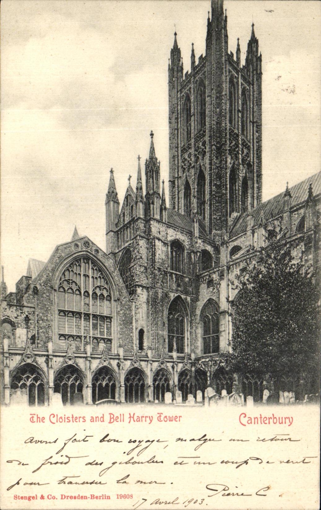 CPA Canterbury Cathedral The cloisters and Bell Harry Tower