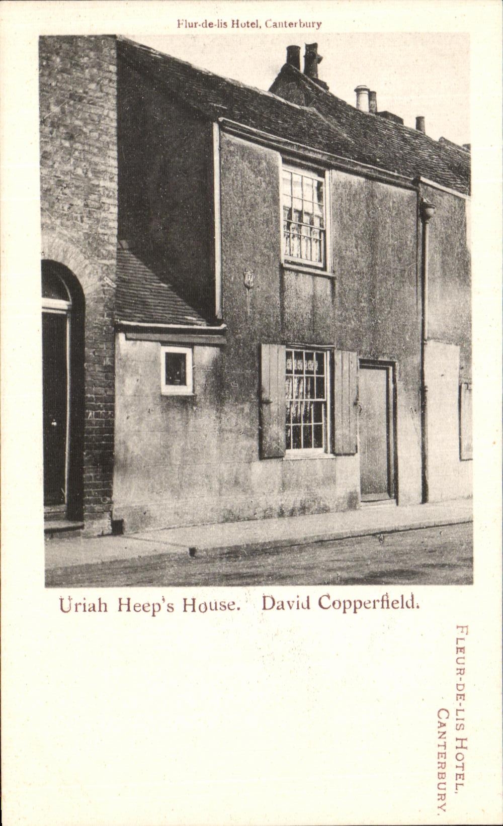 CPA Canterbury Fleur De Lis Hotel Uriah Heep s house David Copperfield Dickens