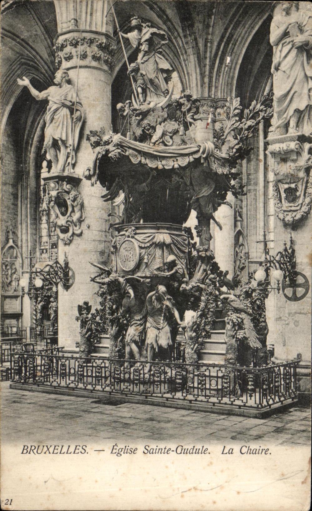 CPA Bruxelles Eglise Sainte Gudule La Chaire