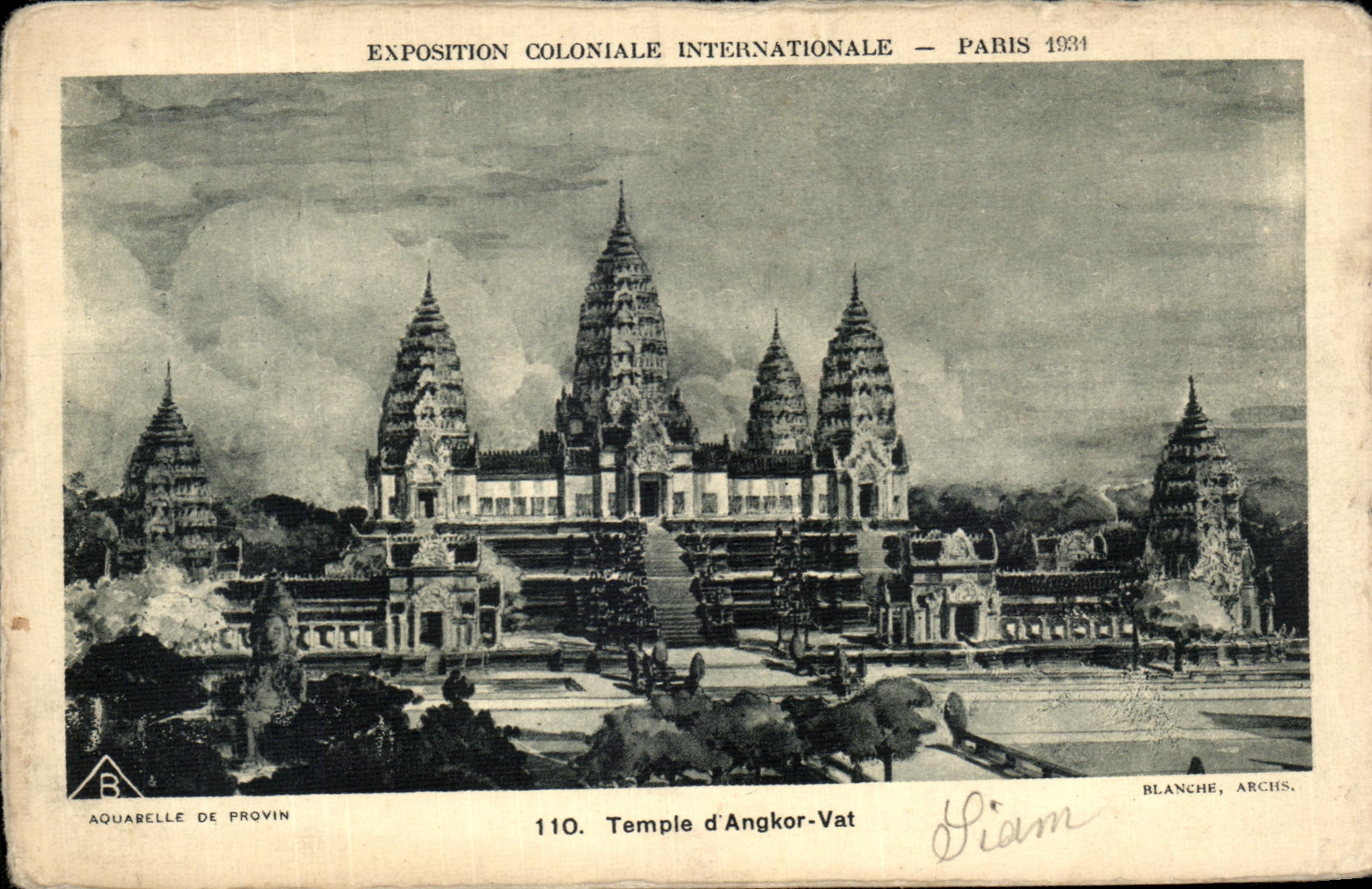 CPA Exposition Coloniale Internationale Paris 19131 Temple d Angkor Vat