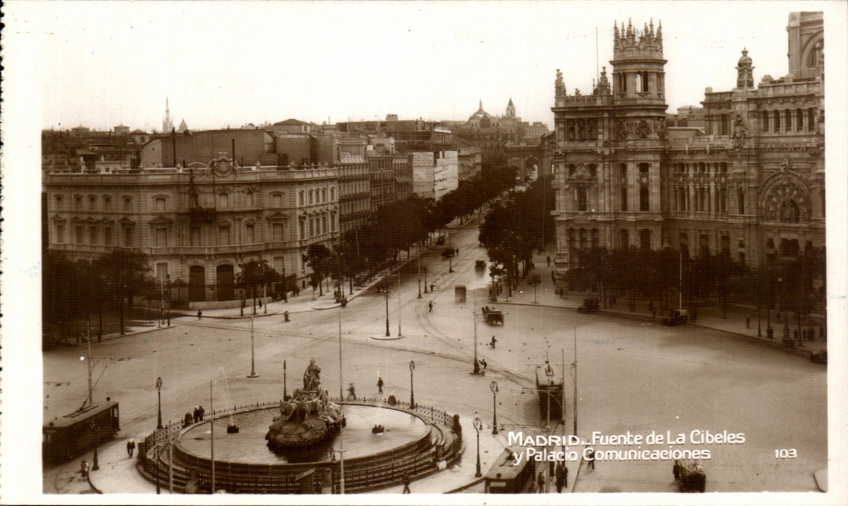 Madrid — Fontaine de Cibeles und Palacio de Comunicaciones — Société Générale Espagnole de Librairie, n° 103