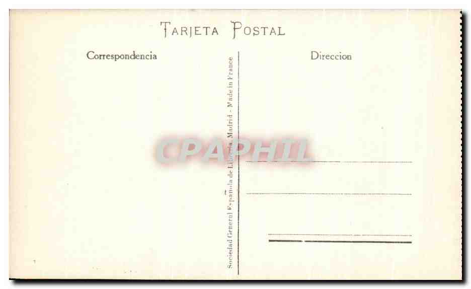 CPA Madrid Calle de Sevilla Bancos de Bilbao y Espanol de Credito — Rückseite