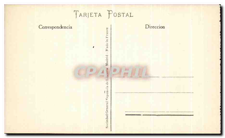 Madrid — Vista parcial del Palacio Real — Société Générale Espagnole de Librerie, Madrid, n° 105 — Rückseite