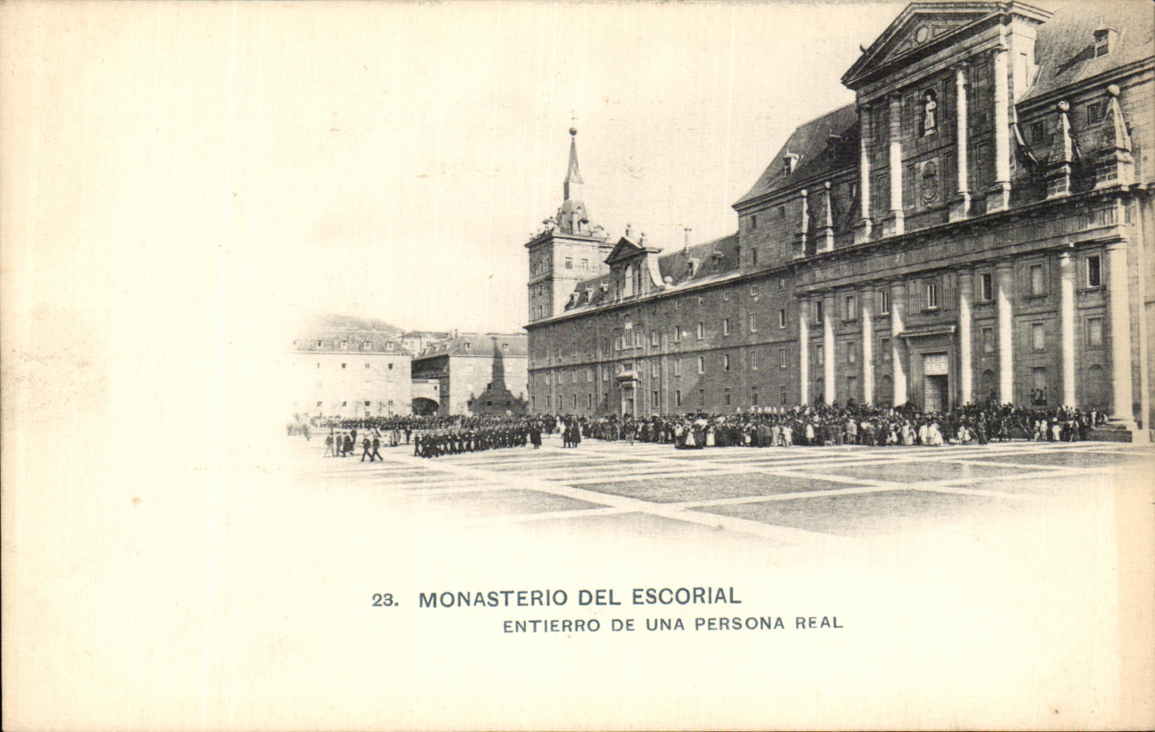 CPA Madrid Monasterio Del Escorial Entierro de una pesona Real