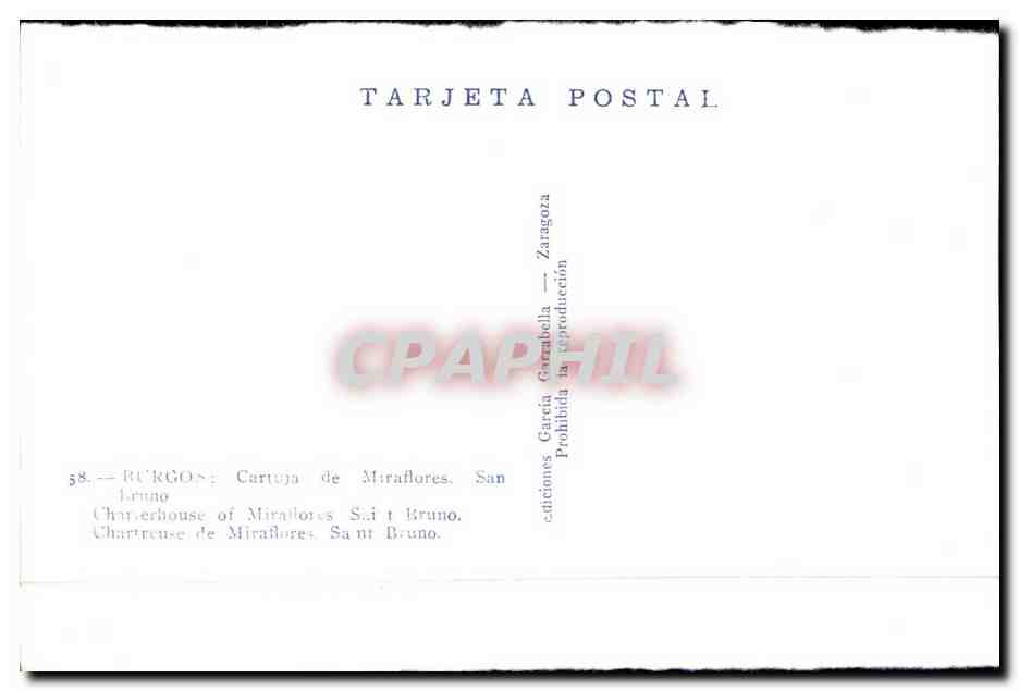 CPA Burgos Catedral Ei Papa Moscas Cathedra The Ninny — Verso