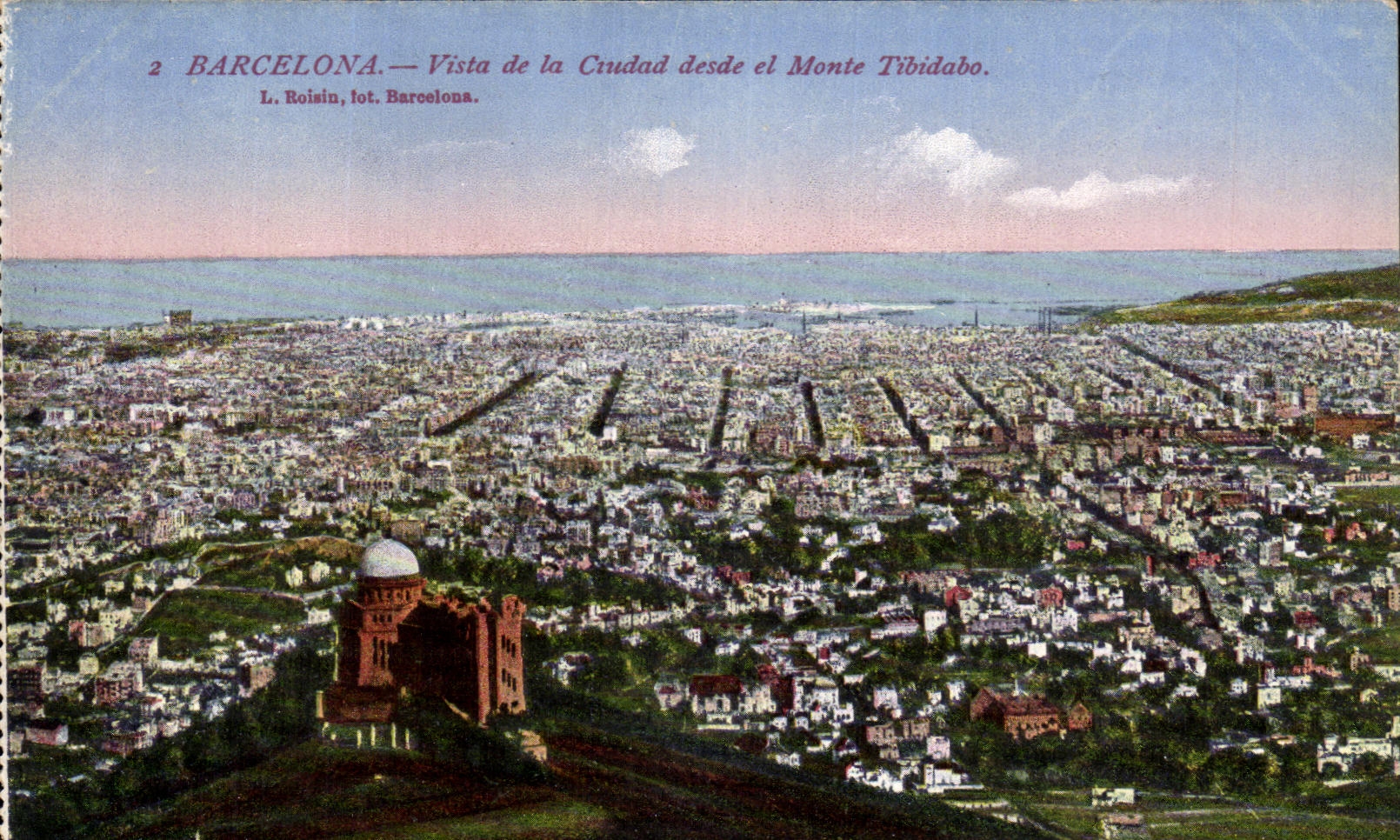 CPA Barcelona Vista de la Ciudad desde el Monte Tibidabo