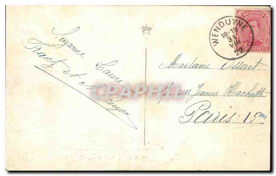 CPA Wenduyne La Digue et le Grand Hotel — Back
