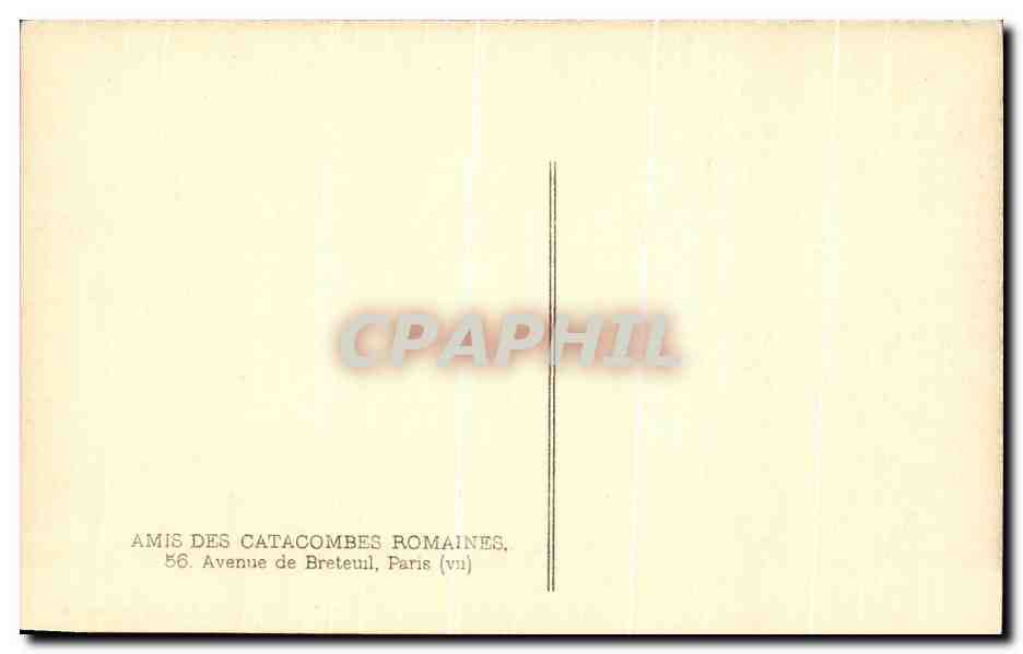 CPA Rome Catacombe De Saint Callixte Crypte de Sainte Cecile — Rückseite