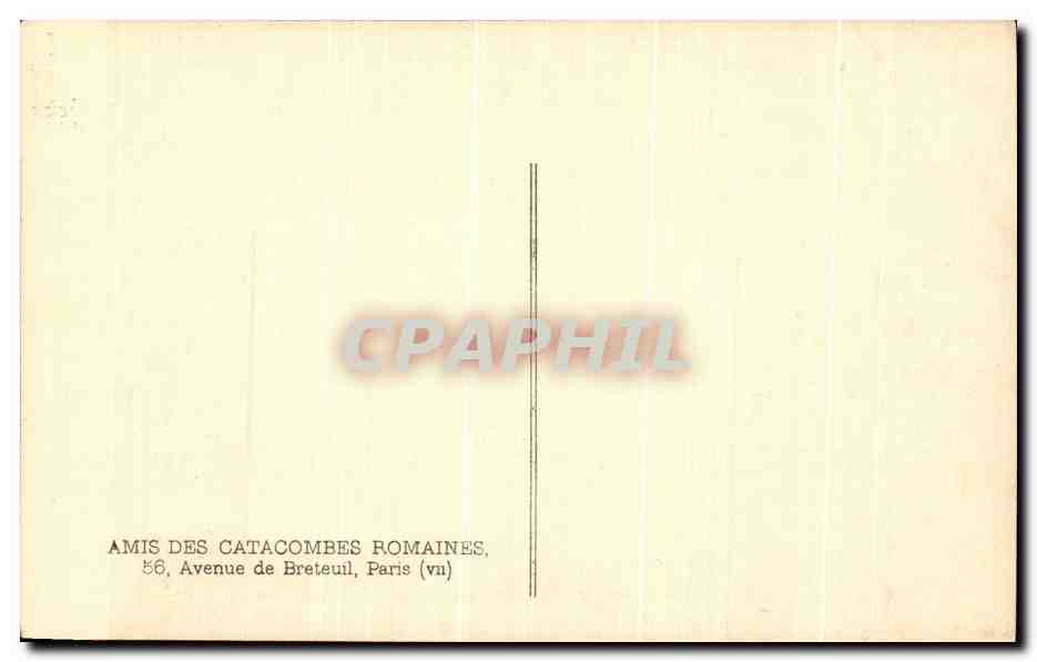 CPA Rome Catacombe De Saint Sebastien Hypogee de M Clodius Hermes — Rückseite