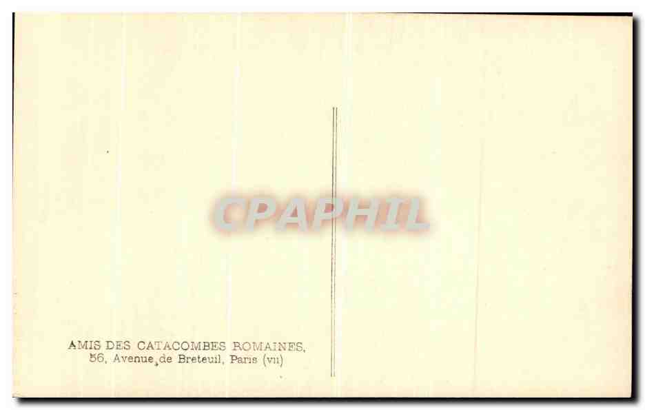 CPA Rome Catacombe De Saint Sebastien Graffites invoquant les apotres Pierre et Paul — Rückseite