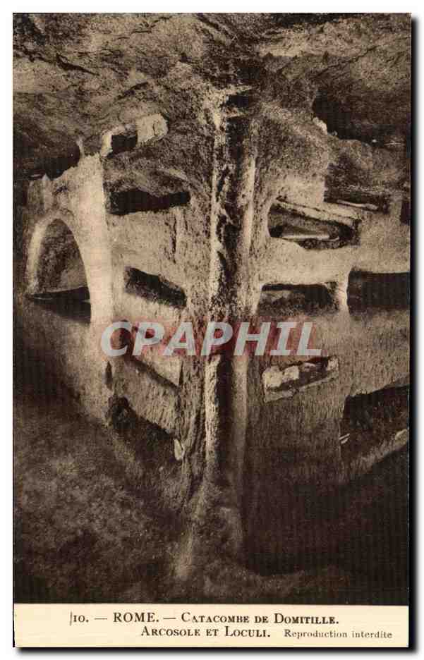 CPA Rome Catacombe De Domitille Arcosole Et Loculi