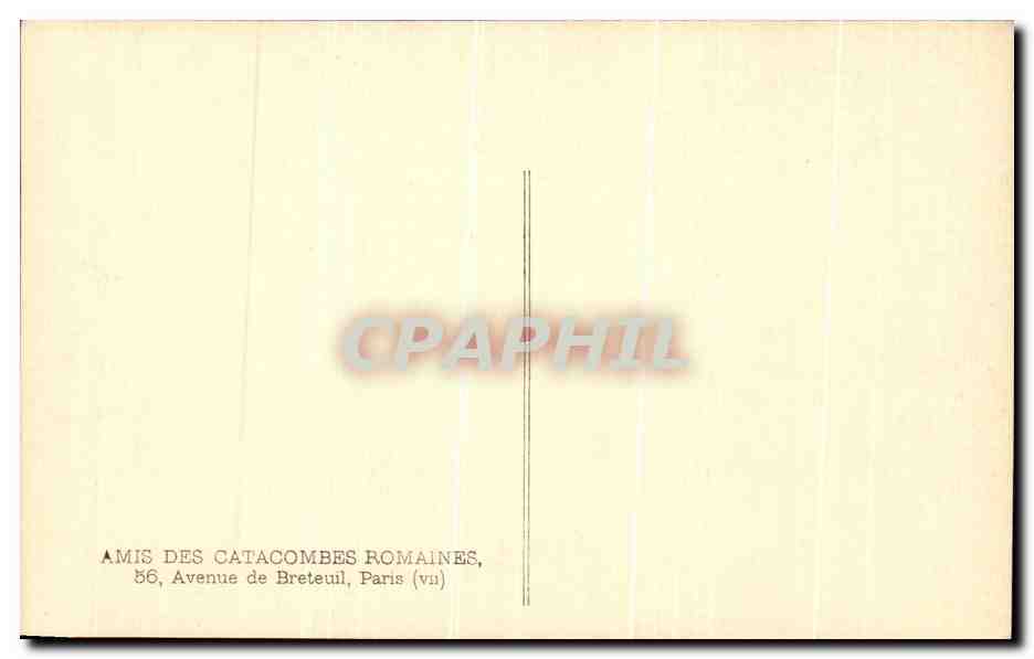 CPA Rome Catacombe De Domitille Arcosole Et Loculi — Rückseite