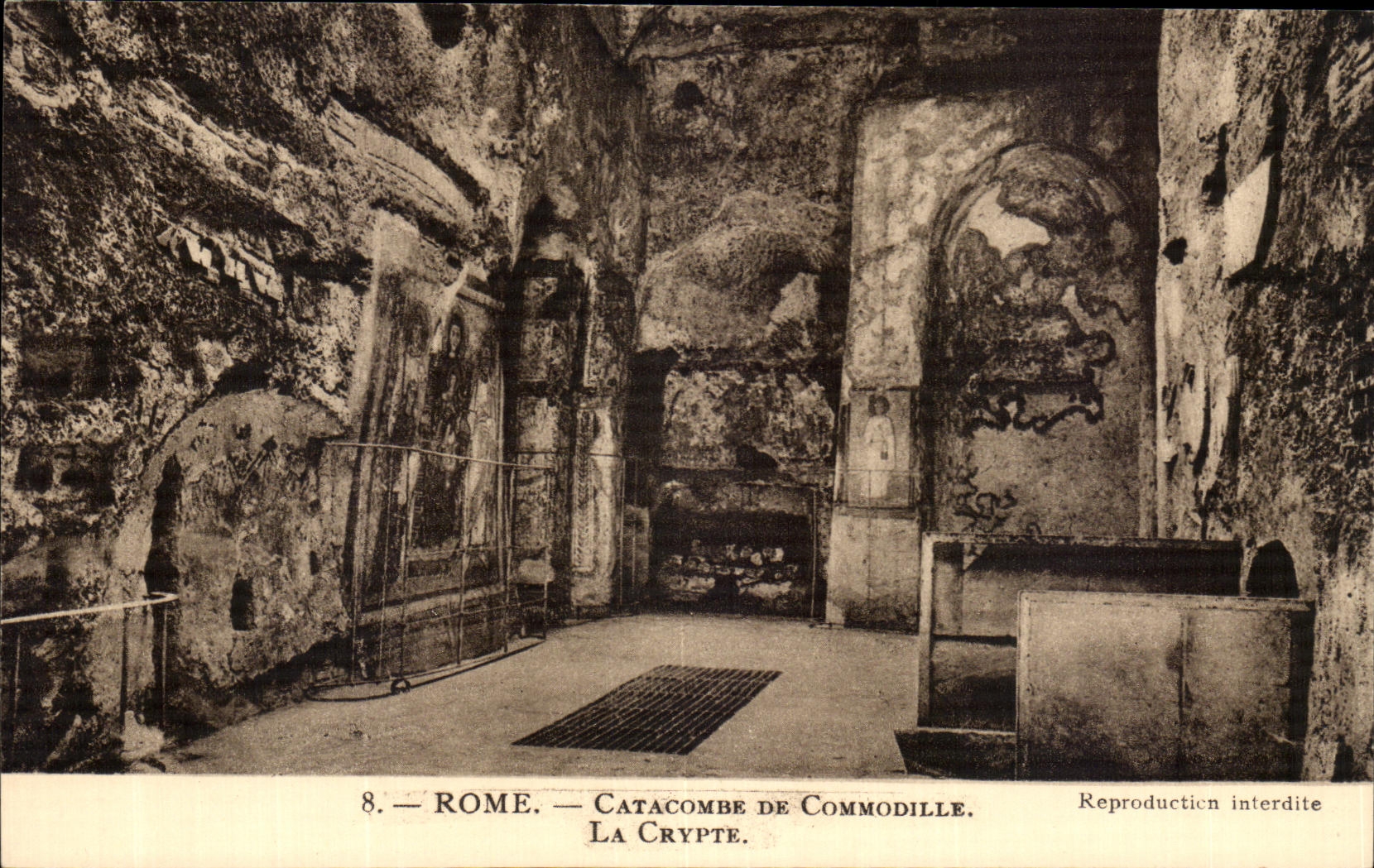 CPA Rome Catacombe Commodille La Crypte