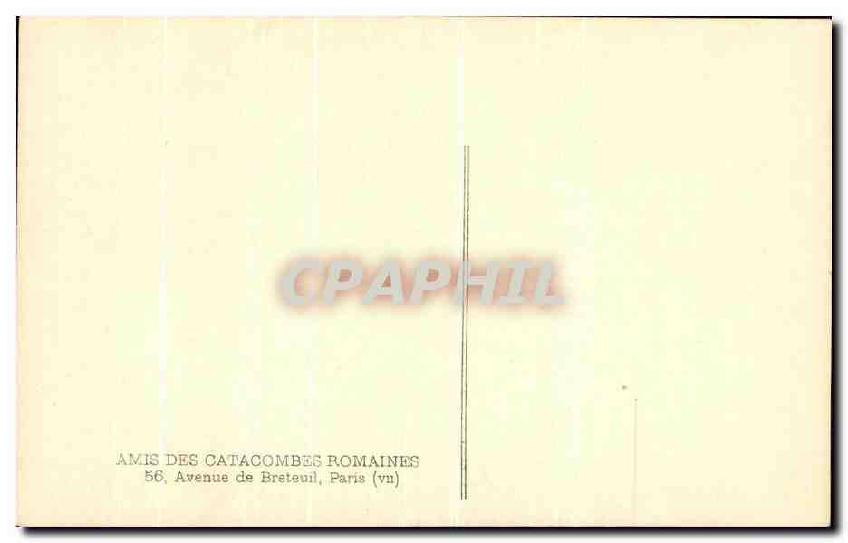 CPA Rome Catacombe De Saint Callixte Le Bon Pasteur — Rückseite