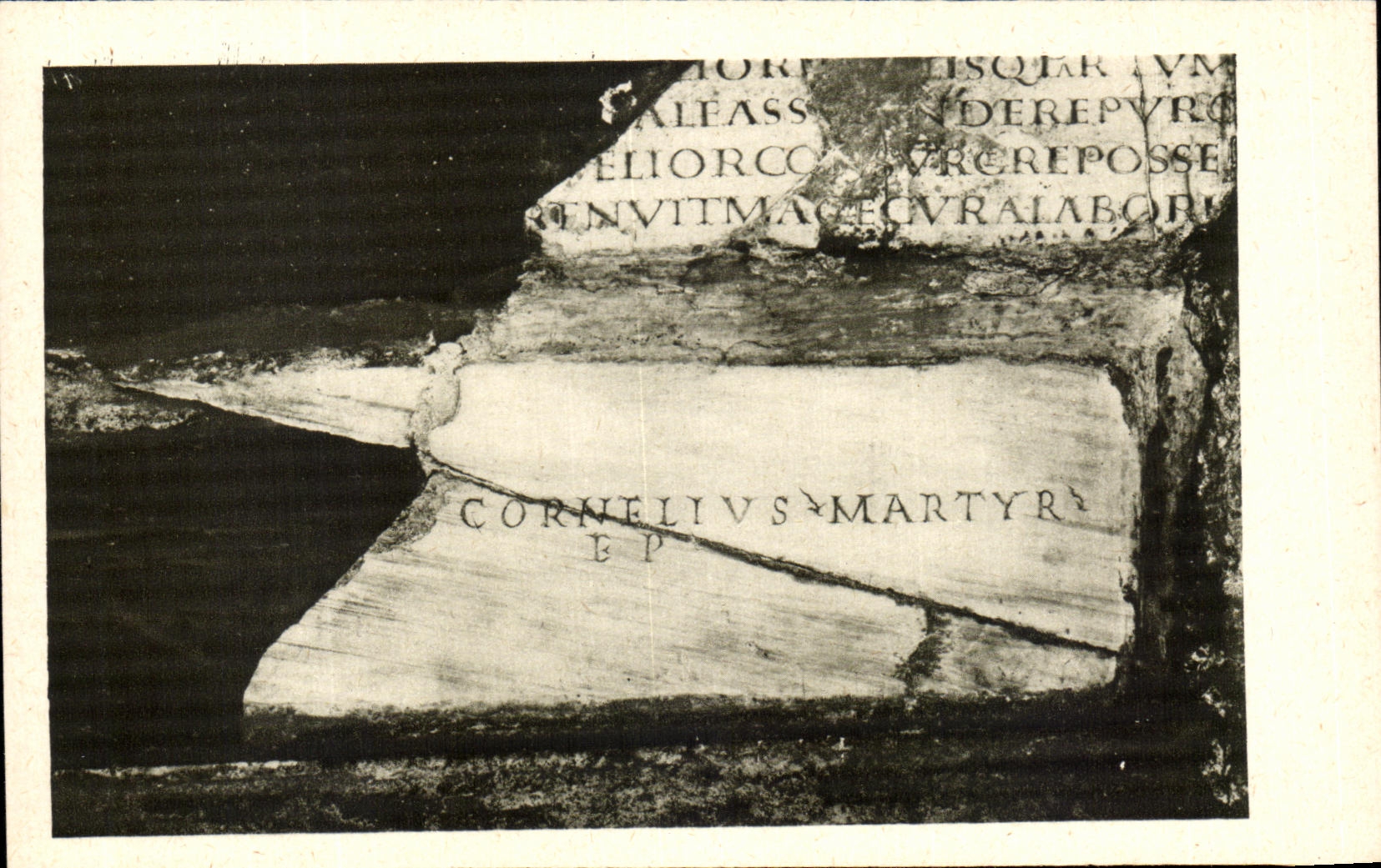 CPA Rome Catacombe di S Callisto Iscrizione di S Cornelio Papa