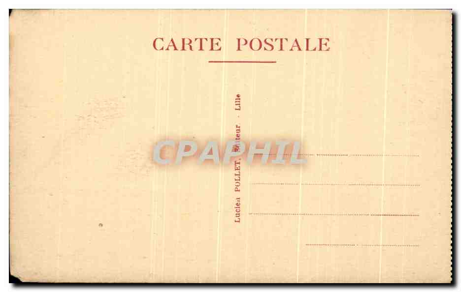 CPA Comines Arant Guerie L Eglise et le Beffroy — Back