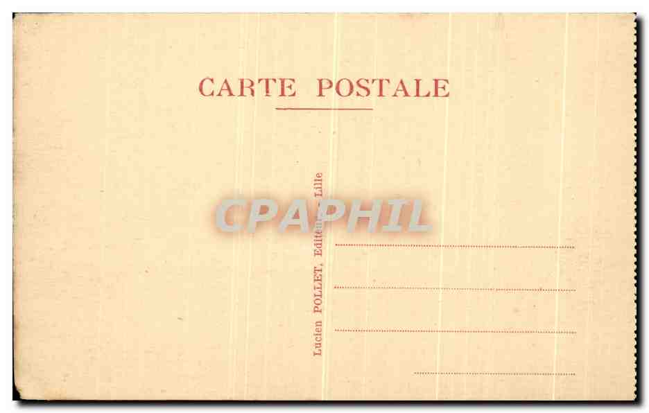 CPA Comines L Hotel de Ville et L Eglise — Back