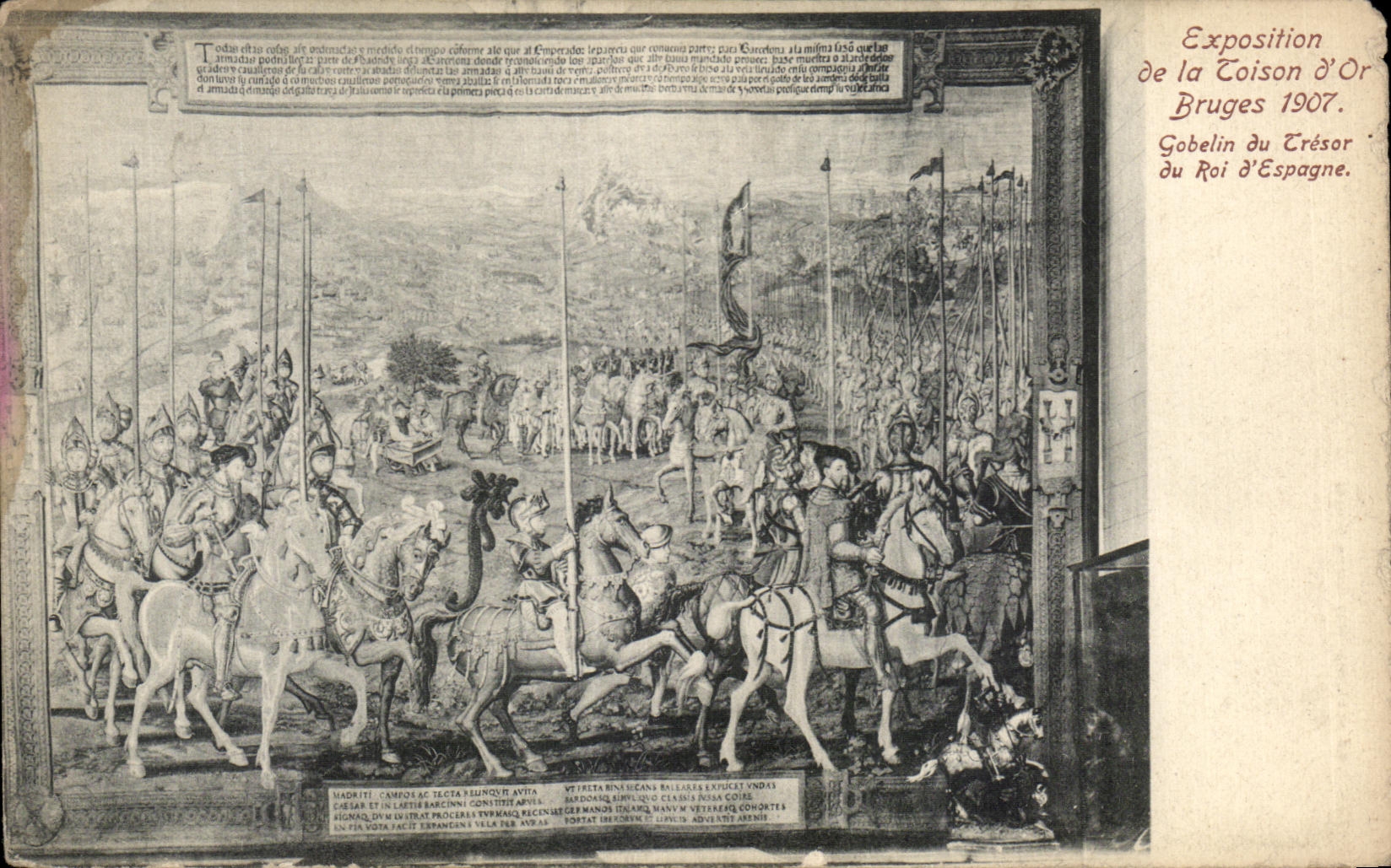 CPA Exposition de la Toison d or Bruges 1907 Gobelin du Tresor du roi d Espagne 