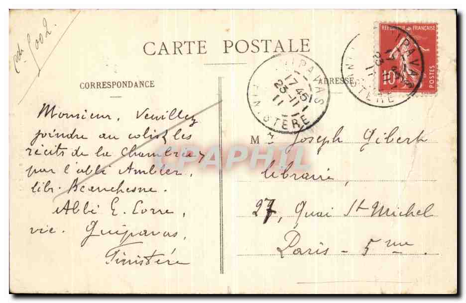 CPA ND Du Reun Partonne de Guipavas — Rückseite