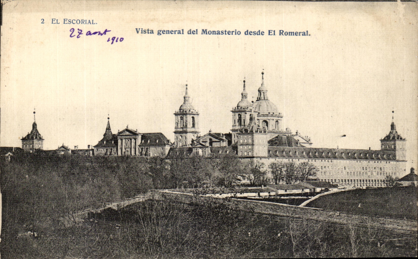 CPA El Escorial Vista General del Monasterio desde Et Romeral 
