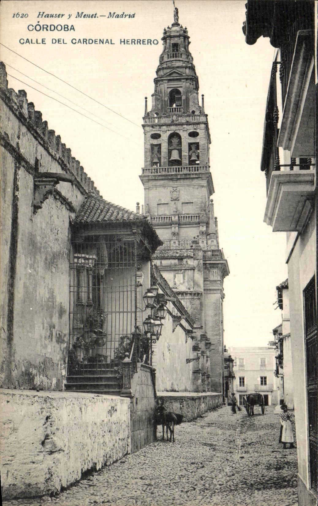 Córdoba — Calle del Cardenal Herrero — éditeur Hauser y Menet, Madrid, n° 1620