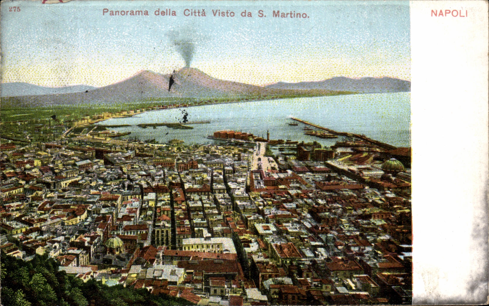 CPA Panorama Della Citta Visto Da S Martino Napoli 